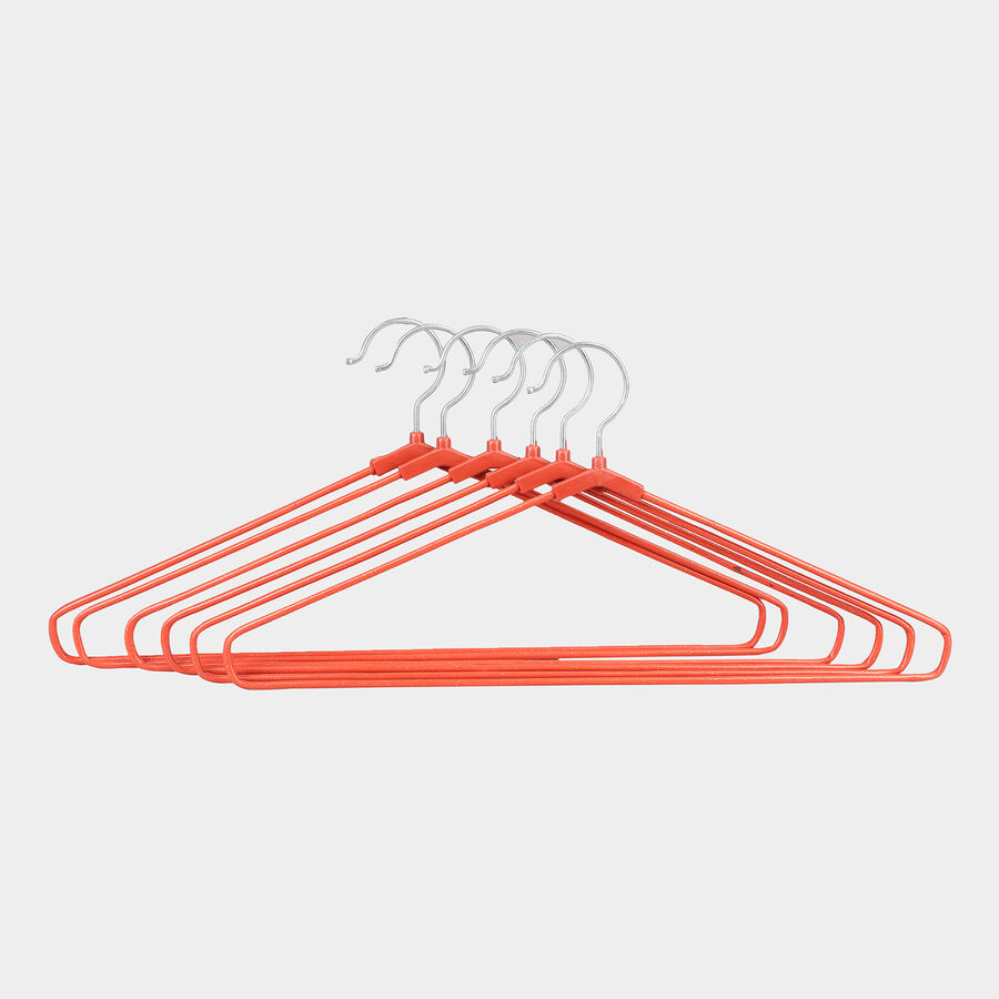 Pvc Coated Metal Cloth Hanger - 6 Pcs, , large image number null