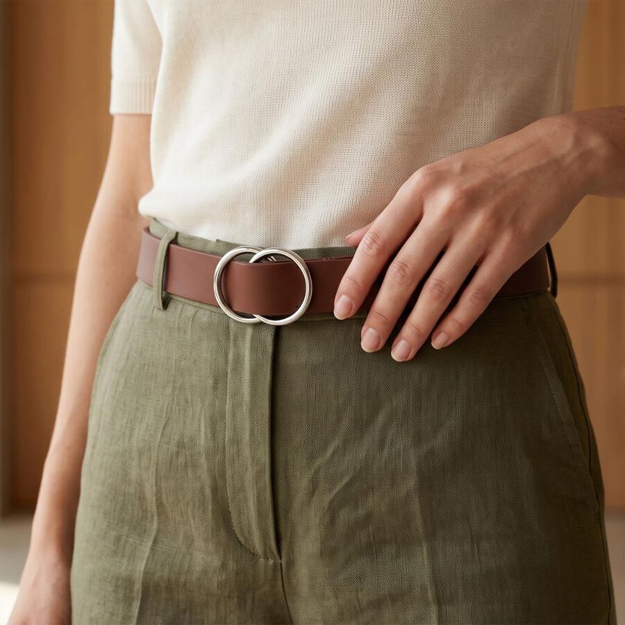 Woman's Brown Belt, , large