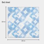 100 GSM Light Blue Microfiber Double Bedsheet, , small image number null