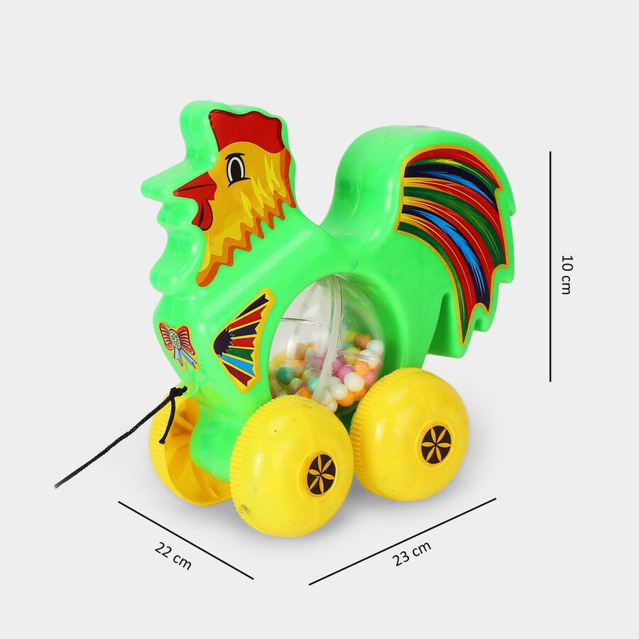 Kid's Green Plastic Pull Along Toy, , large