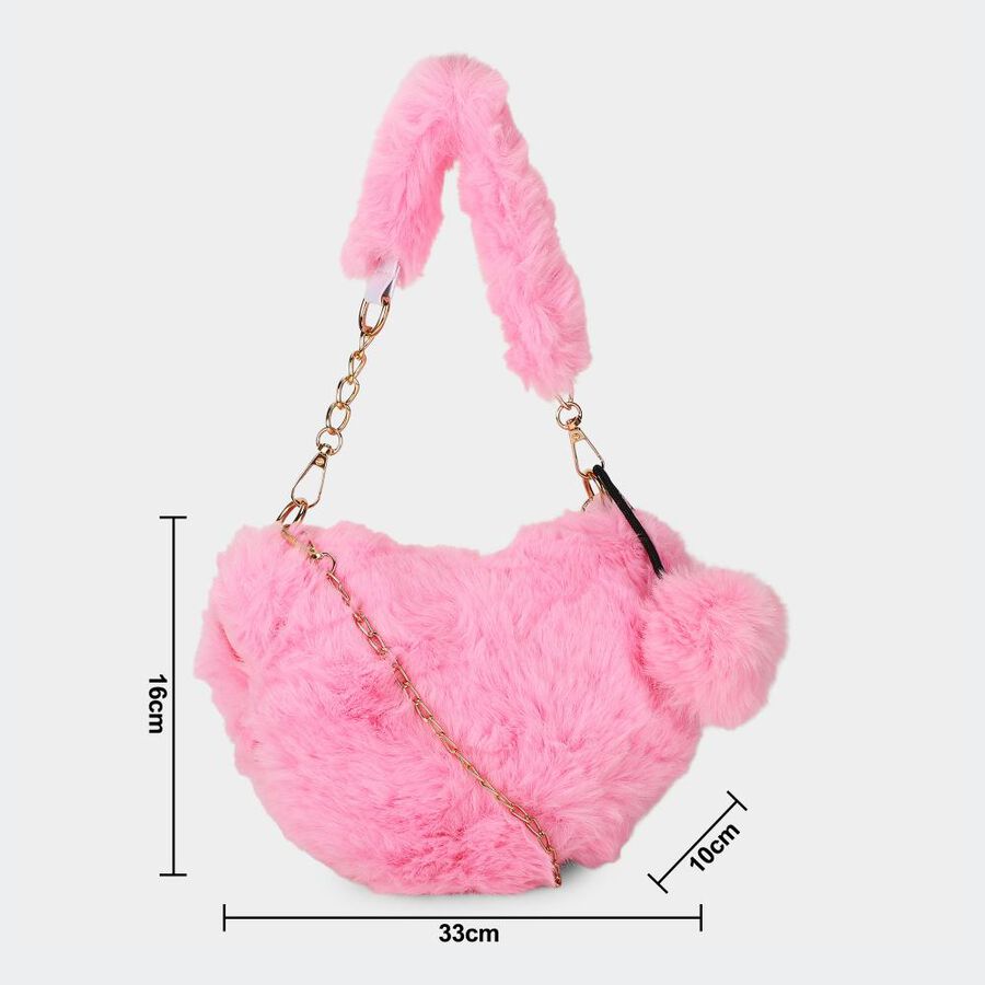 Kid's Pink Nylon/Polyester Hand Bag, , large