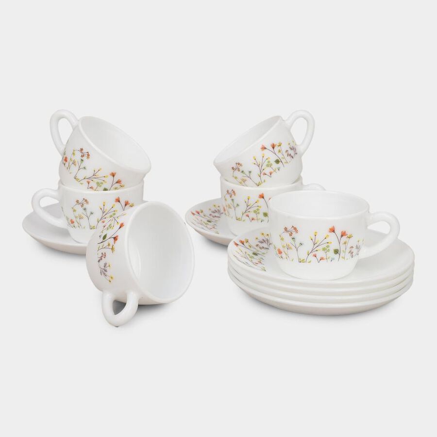 130ml Opalware Cup & Saucer Set of 6, , large image number null