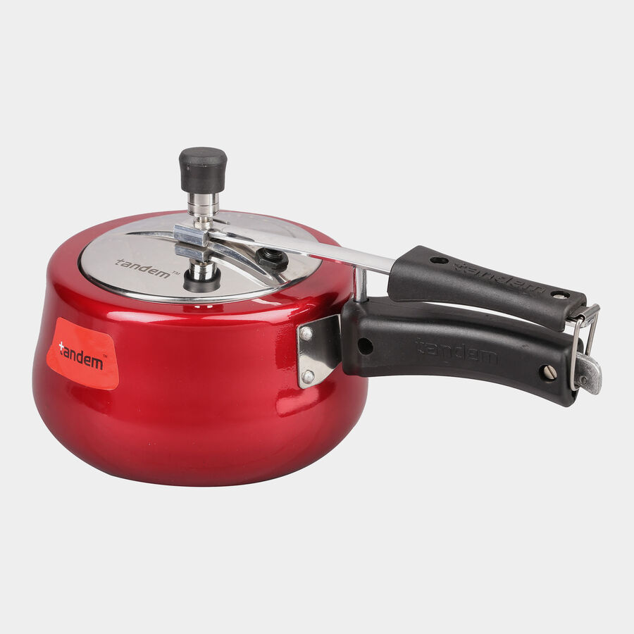 Aluminium Pressure Cooker With Stainless Steel Lid (3L), Red, , large image number null