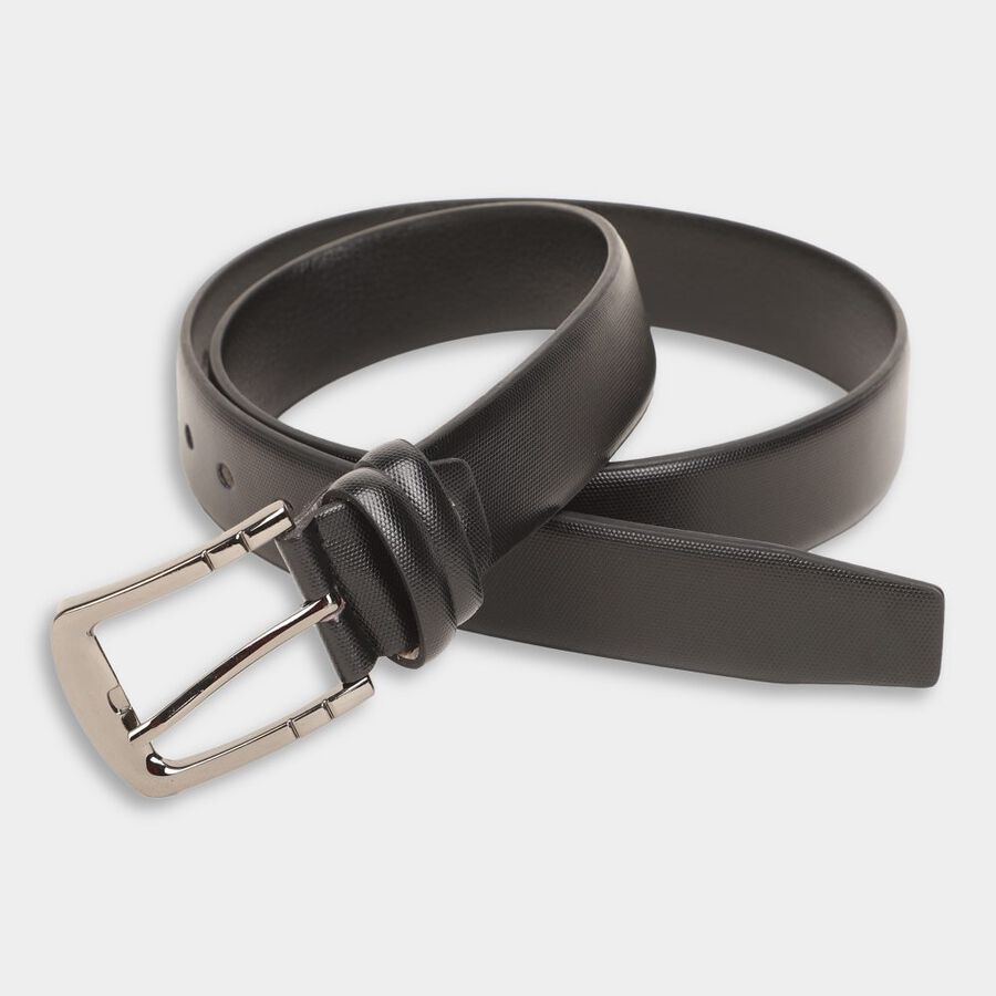 Men's Black Polyurethane Casual Belt, , large image number null