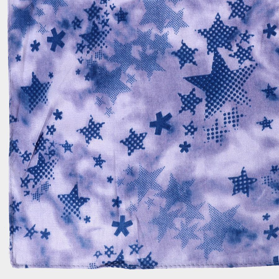 Women's Blue Cotton Scarf, , large image number null