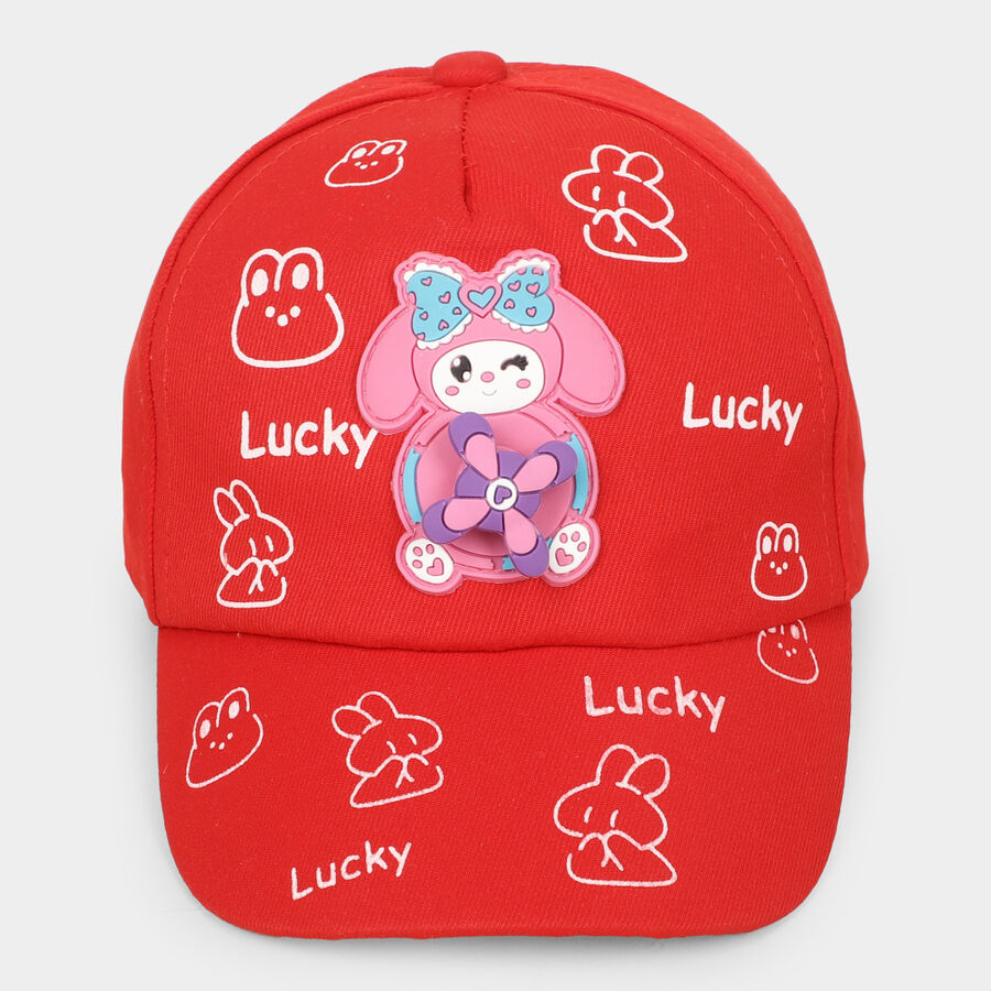 Kid's Red Fabric Cap, , large image number null