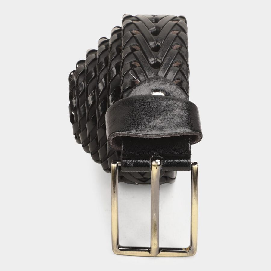 Men's Black Polyurethane Casual Belt, , large image number null