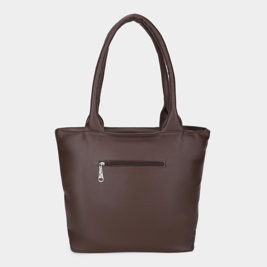 Women's Brown Pu Hand Bag , , large