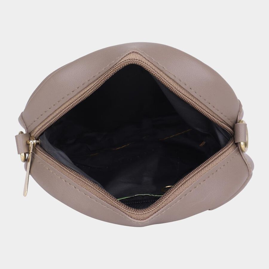 Kid's Brown Polyurethane Bag, , large