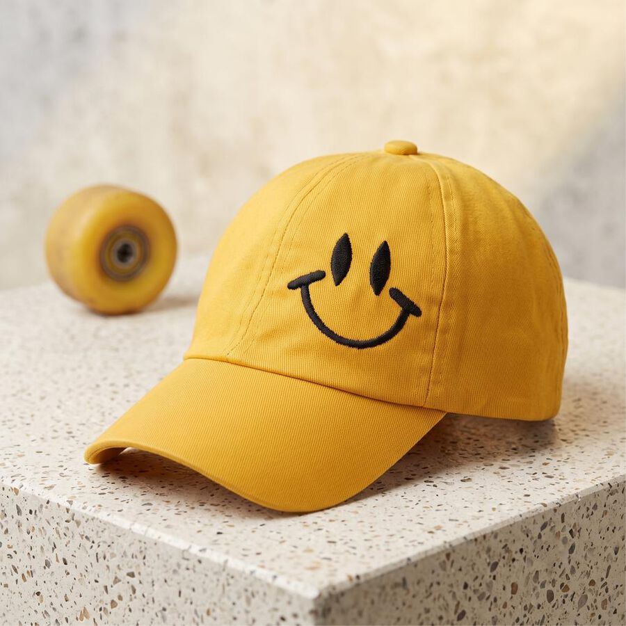 Kids' Yellow Cotton Cap, , large