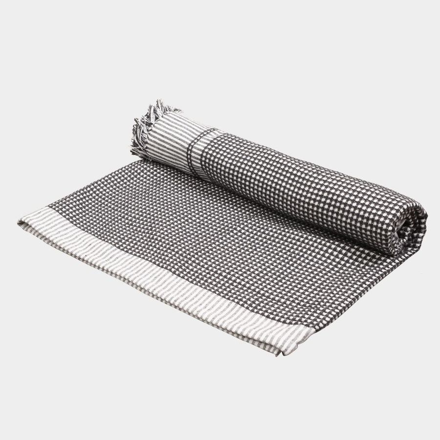 220 GSM Grey Cotton Blend Bath Towel, , large