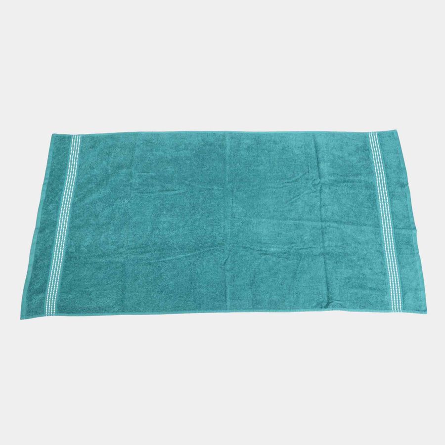 370 GSM Teal Blue Cotton Bath Towel, , large image number null