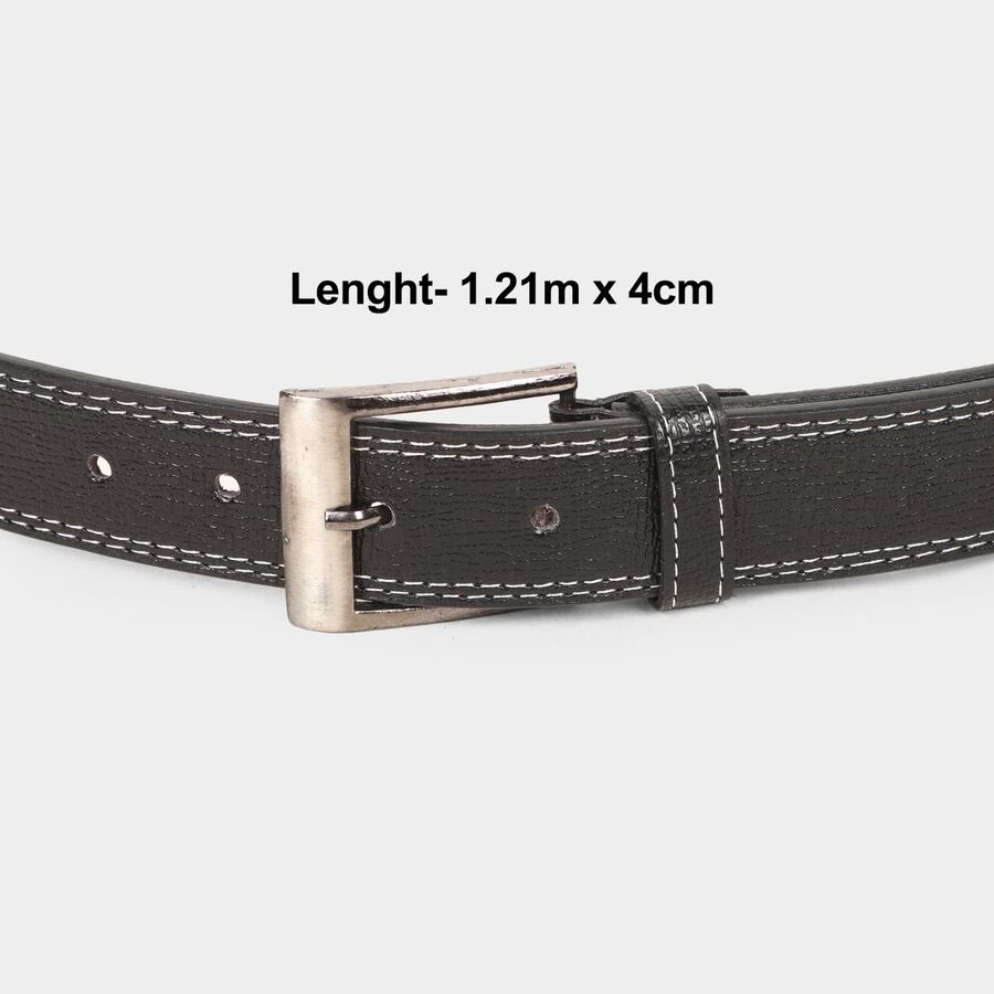 Men's Black Polyurethane Casual Belt, , large image number null
