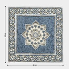 Blue Floral Embroidered Cushion Cover, , small