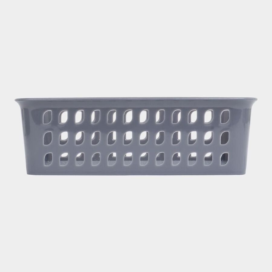 Grey Plastic Basket, Set of 3, , large