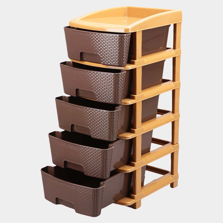 5-Tier Plastic Multi-Drawer Organizer, , large image number null