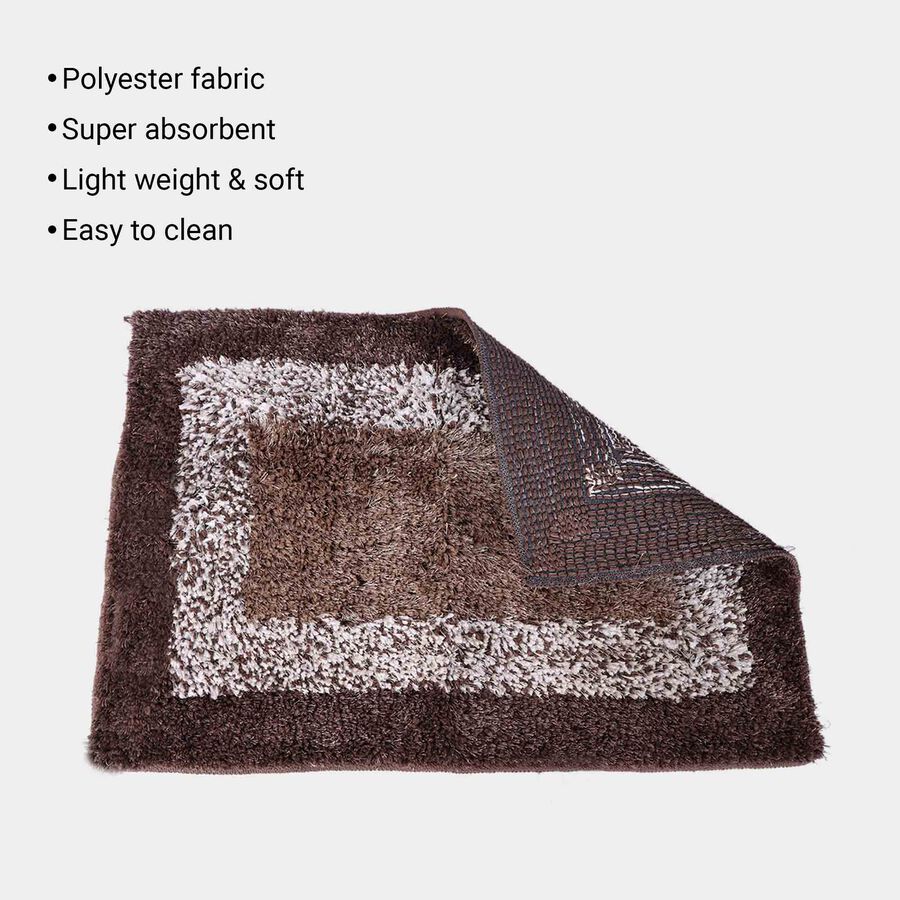 Brown Solid Shaggy Doormat, , large image number null