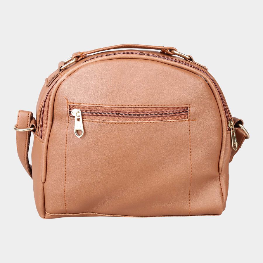 Women's Polyurethane Zipper Sling Bag, , large image number null