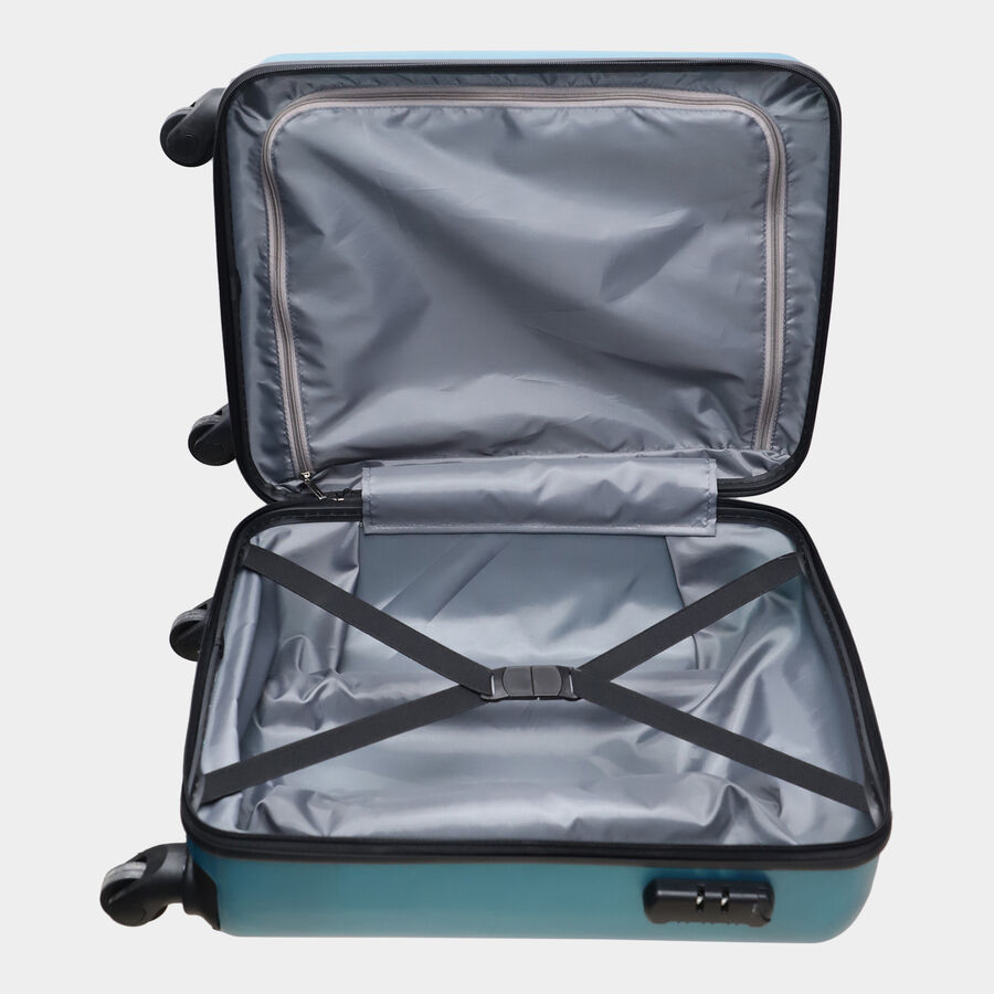 4-Wheel Blue PVC Matee Hard Case Trolley, Small, , large image number null