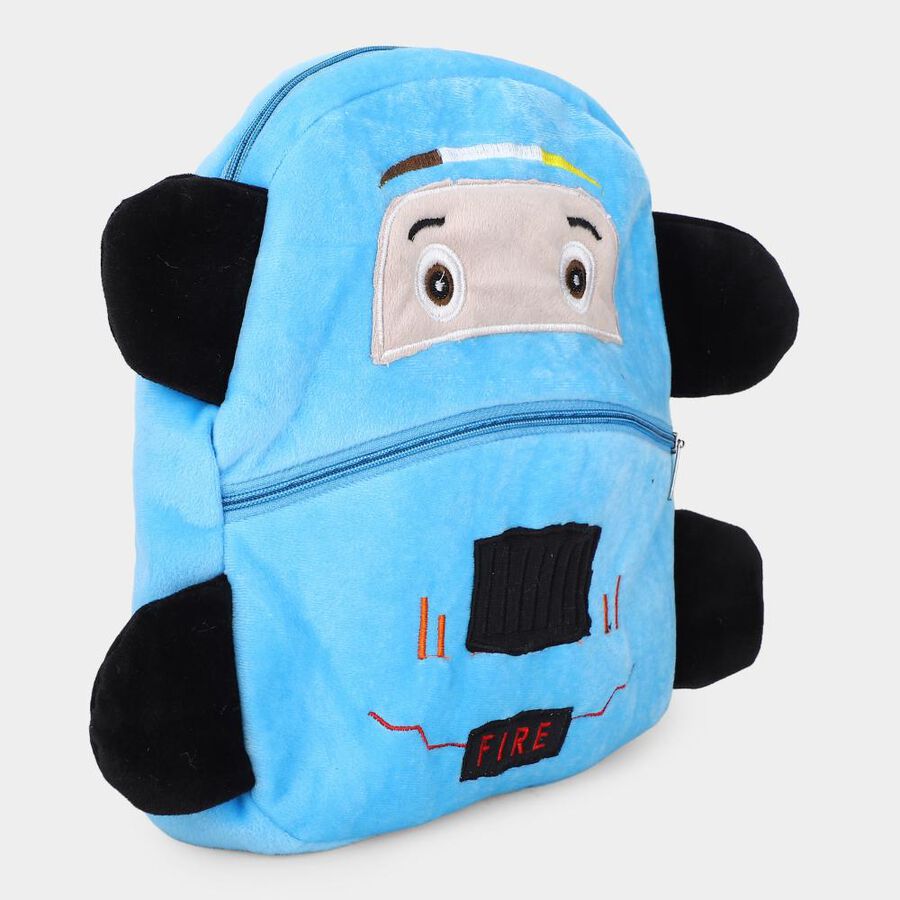 Kid's Cute Fire Engine Plush School Bag, , large