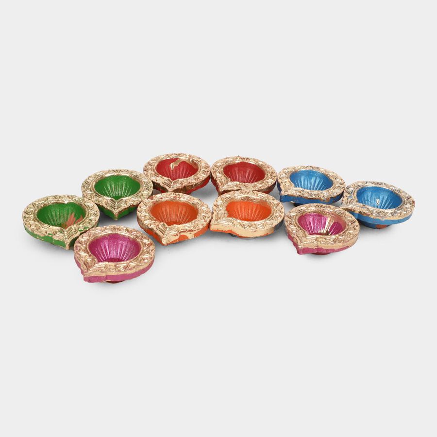 Clay Diya Set of 10, , large image number null