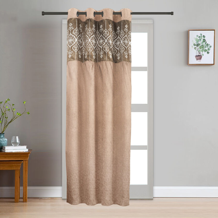 7 ft. Brown Polyester Curtain, , large image number null