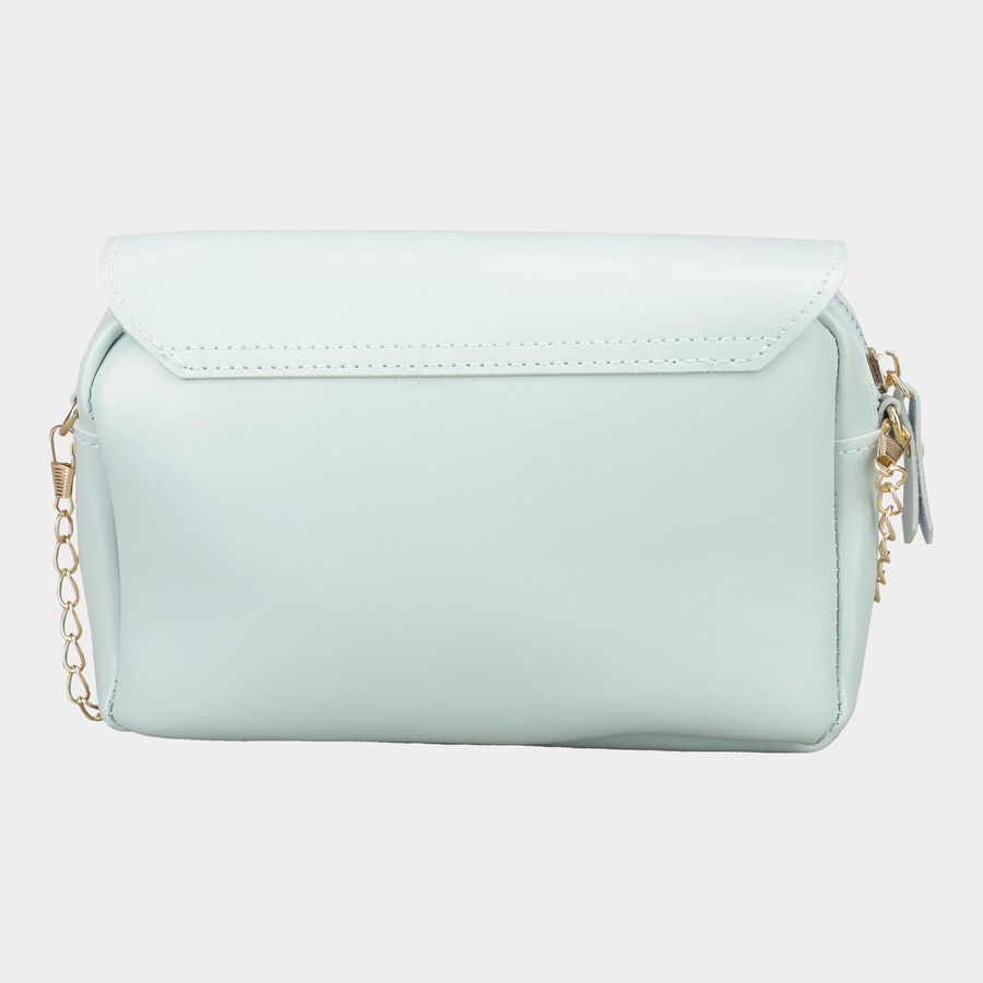 Women's Polyurethane Envelope/Zipper Sling Bag, , large image number null