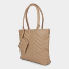 Women's Beige Pu Hand Bag, , small