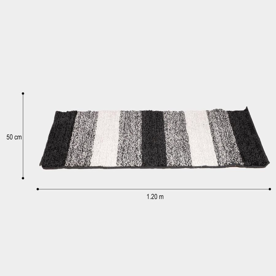 Grey Polyester Bedside Runner, , large image number null