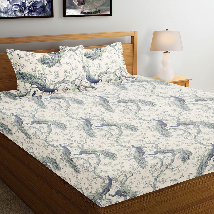 120 GSM Grey Polyester Double Bedsheet, , large image number null