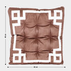 Brown Geometric Printed Cushion, , small