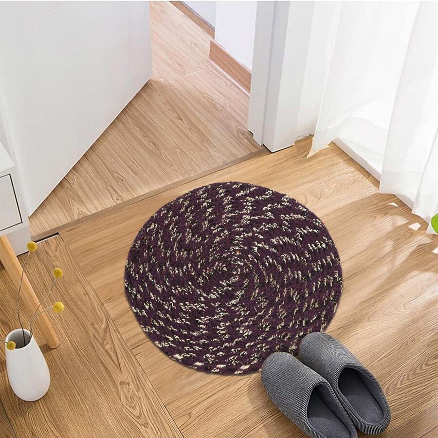 Wine Polyester Cotton Door Mat, , large