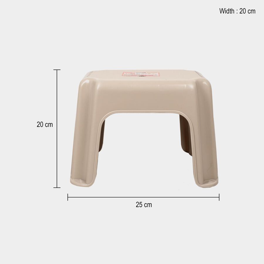 Brown Plastic Bath Stool, , large image number null