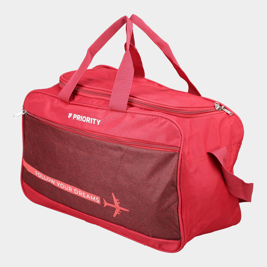 Red Polyester Duffle Bag, , large