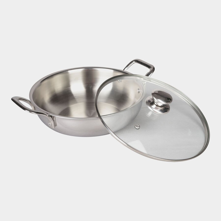 3 Ply Stainless Steel Kadahi Induction Compatible, , large image number null