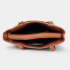 Women's Tan Polyurethane Tote Bag, , small