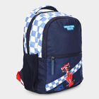 Stylish Blue School Bag with Car Graphic, , small