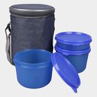 Plastic Lunch Box - 3 Containers With Bag, , small image number null
