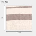 135 GSM Beige Microfiber Double Bedsheet With Pillow Cover, , small image number null