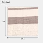 135 GSM Microfiber King Double Bedsheet with Pillow Covers, , small image number null
