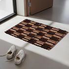Brown Polyester Cotton Door Mat, , small