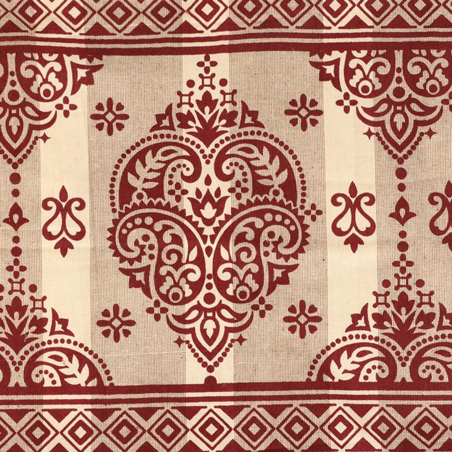 Maroon Cotton Pillow Cover, , large