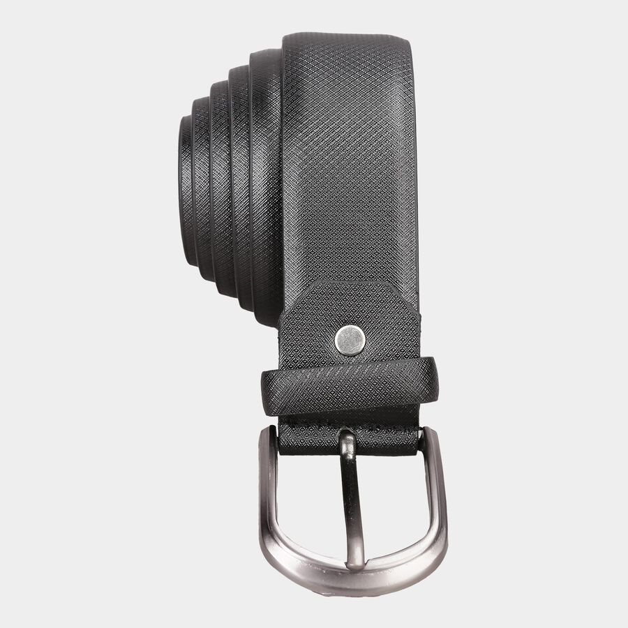 Men's Black Polyurethane Casual Belt, , large