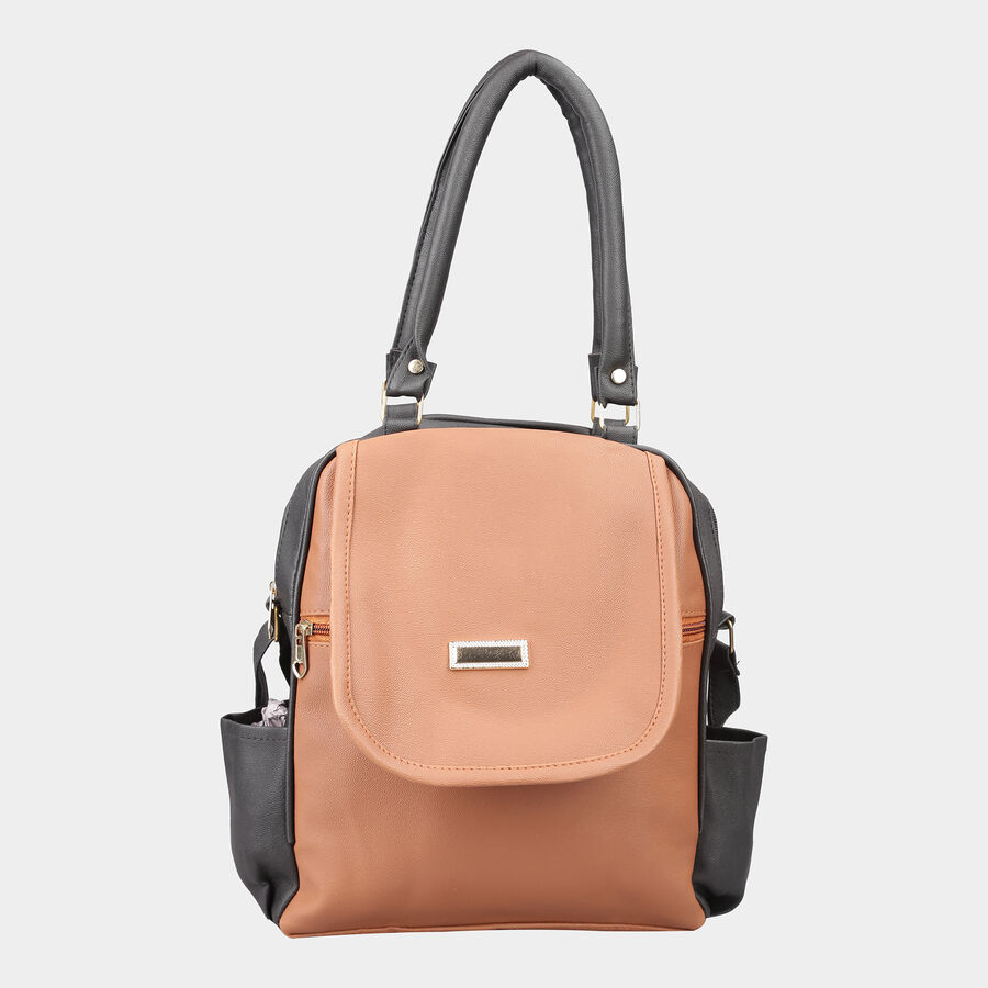 Women's Polyurethane Bucket Bag, Medium Size, , large image number null