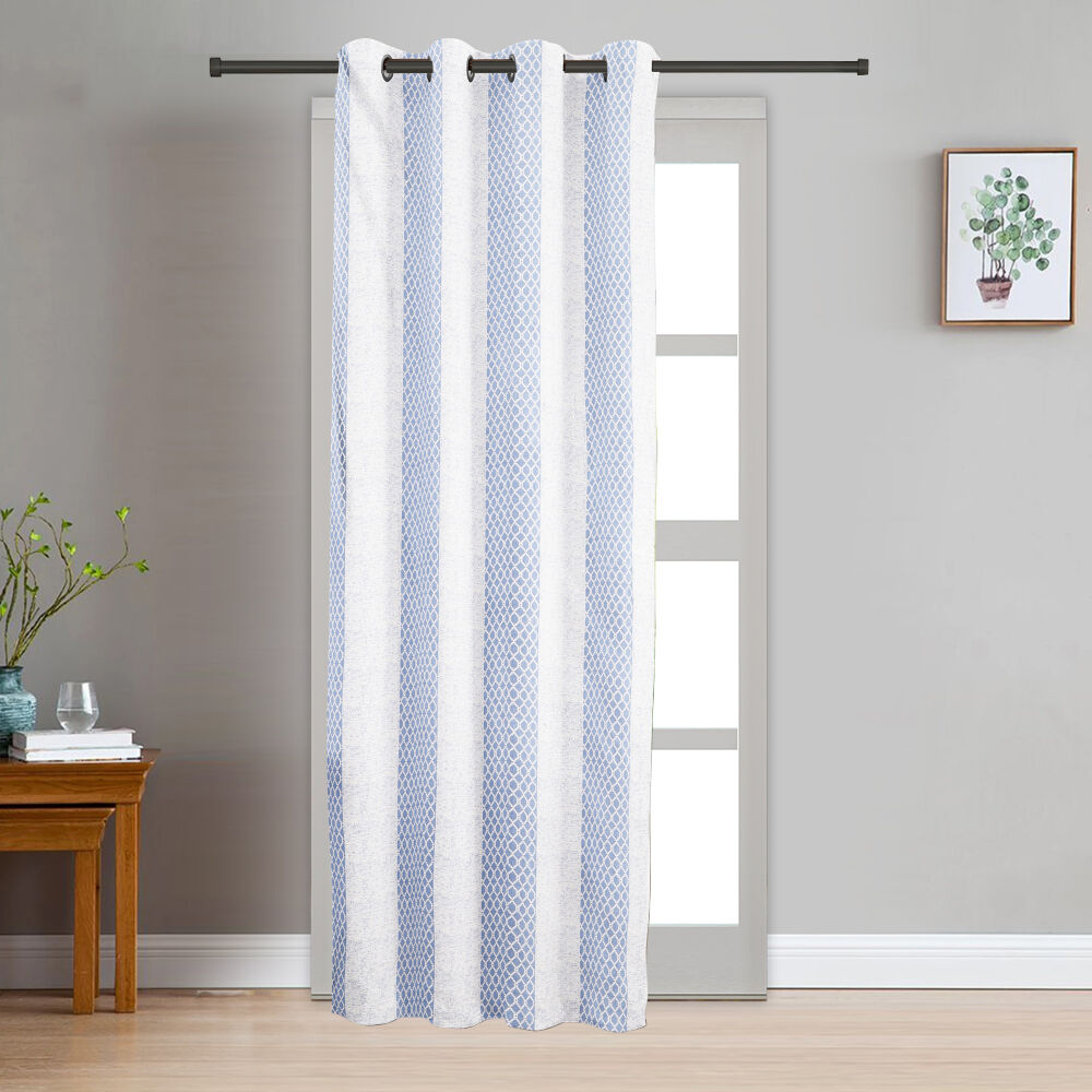 Home Beautiful                         7ft. Light Blue Polyester Curtain