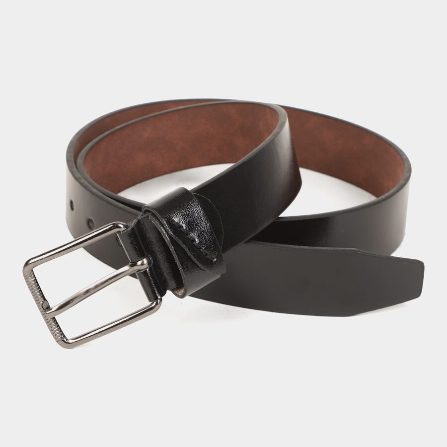 Men's Black Polyurethane Casual Belt, , large image number null
