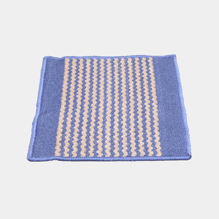 Anti-Skid Blue Polyester Door Mat, , large image number null