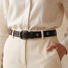 Woman's Black Polyurethane Belt, , small