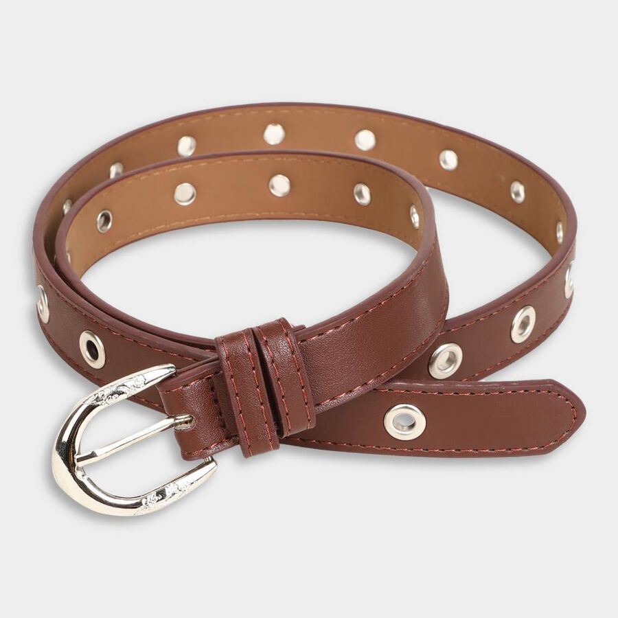 Women's Brown Polyurethane Belt, , large image number null