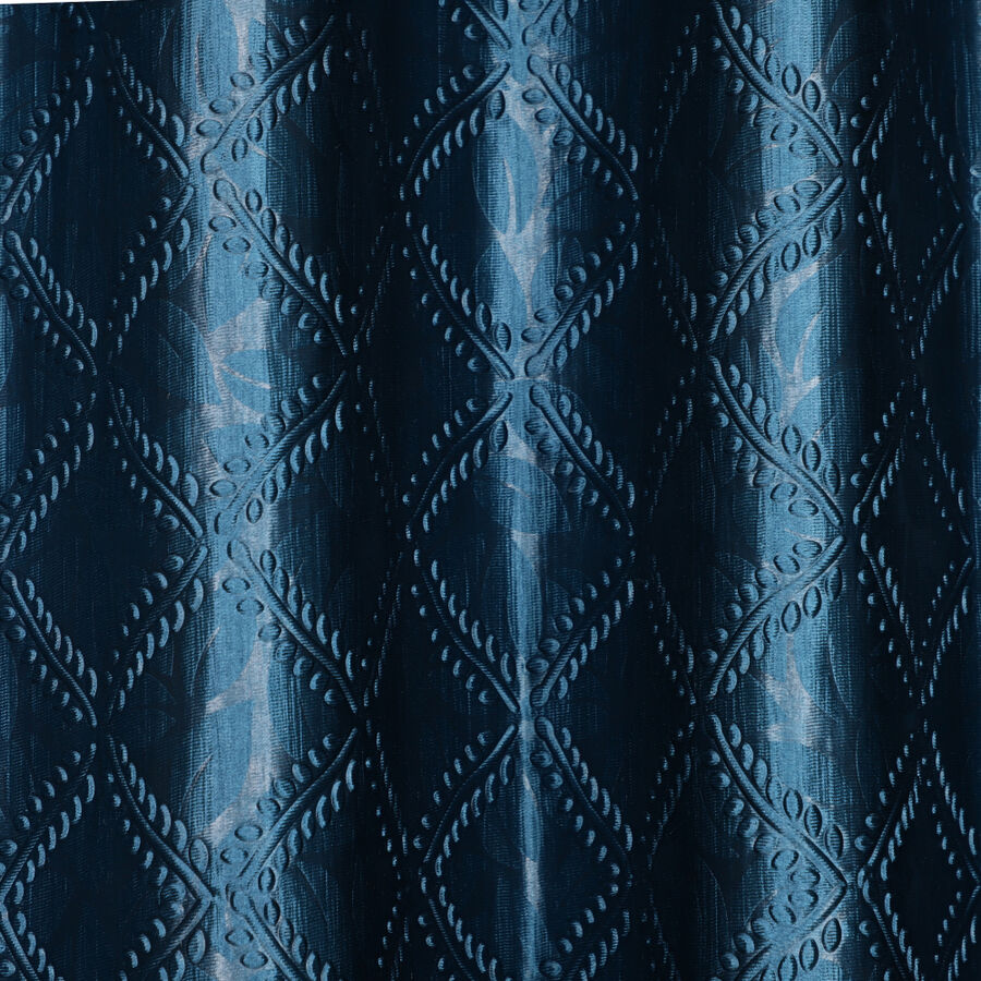 5 ft. Dark Blue Polyester Curtain, , large image number null
